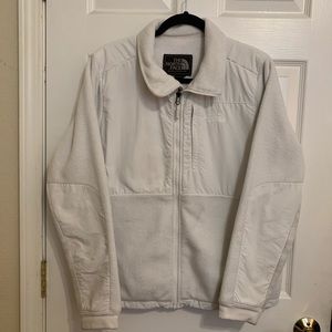 white north face zip up